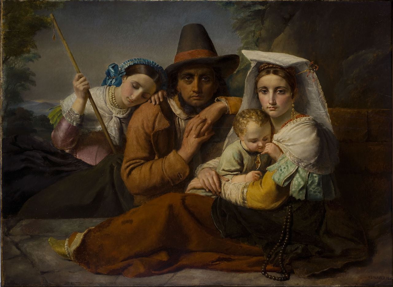François-Joseph Navez, Famille de pèlerins, 1862, inv. 371