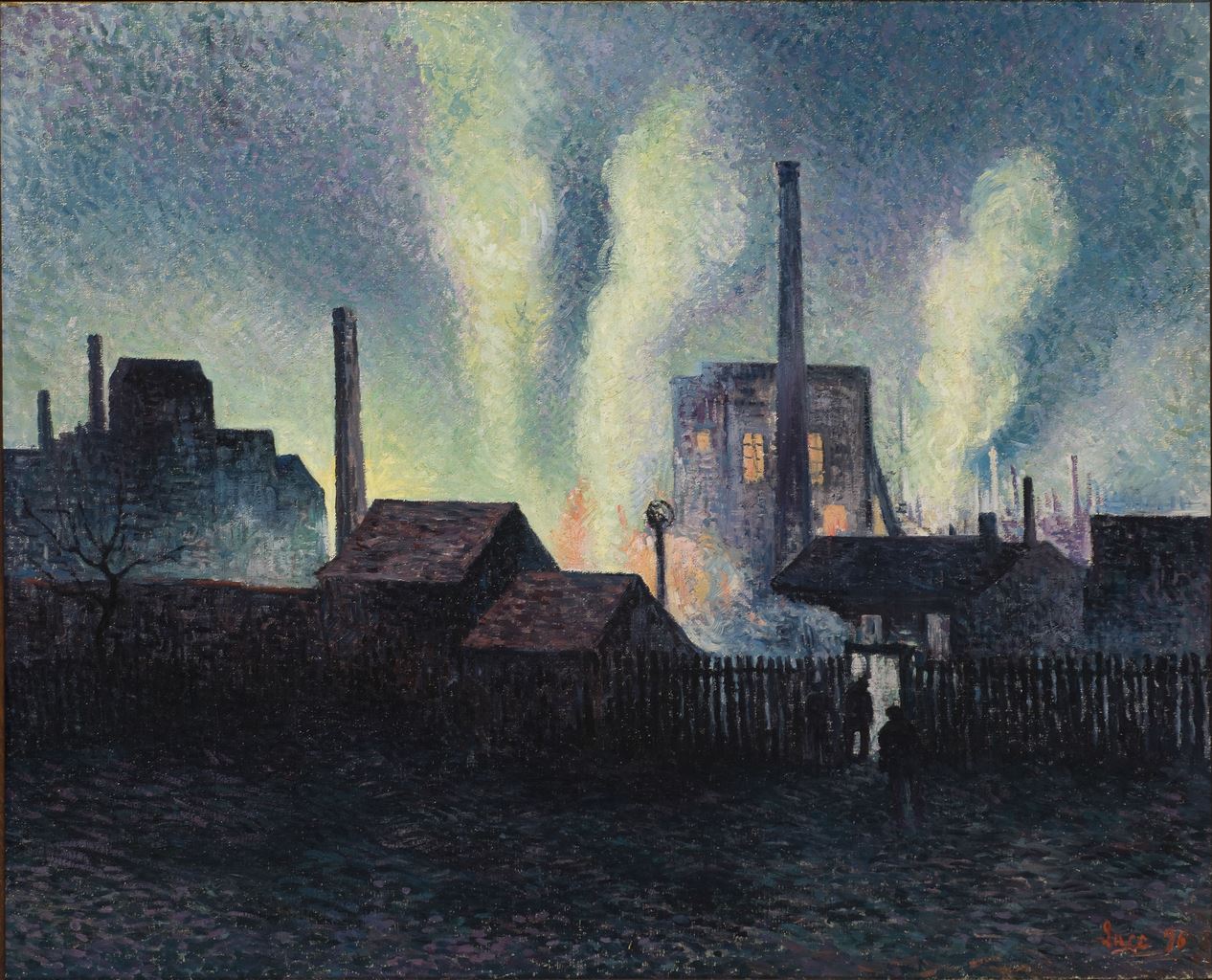 Maximilien Luce, Hauts fourneaux à Charleroi, 1896