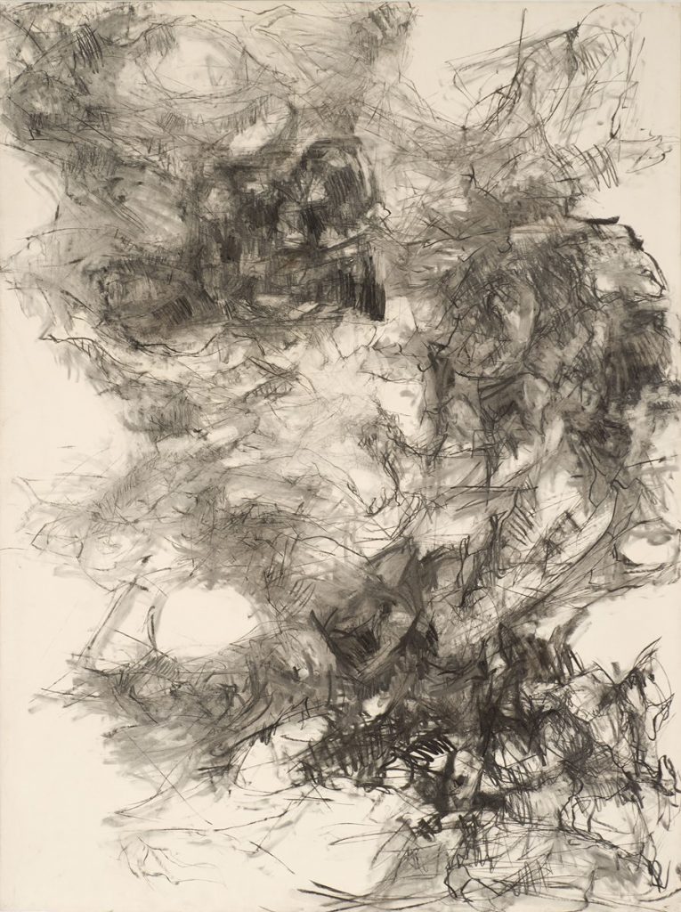 Patrick Guillamet (1959) " Glissement ", 1990 Fusain sur papier, 200 x 215 cm, inv. 1275